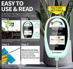 HSLGOVE Soil Test Kit, 2-in-1 Soil Moisture Meter/Soil PH Meter, Dual Screen Soil Tester, Soil Moisture Meter for Plants Watering/Gardening for Lawn,Farm Indoor&Outdoor Use-Apple Green