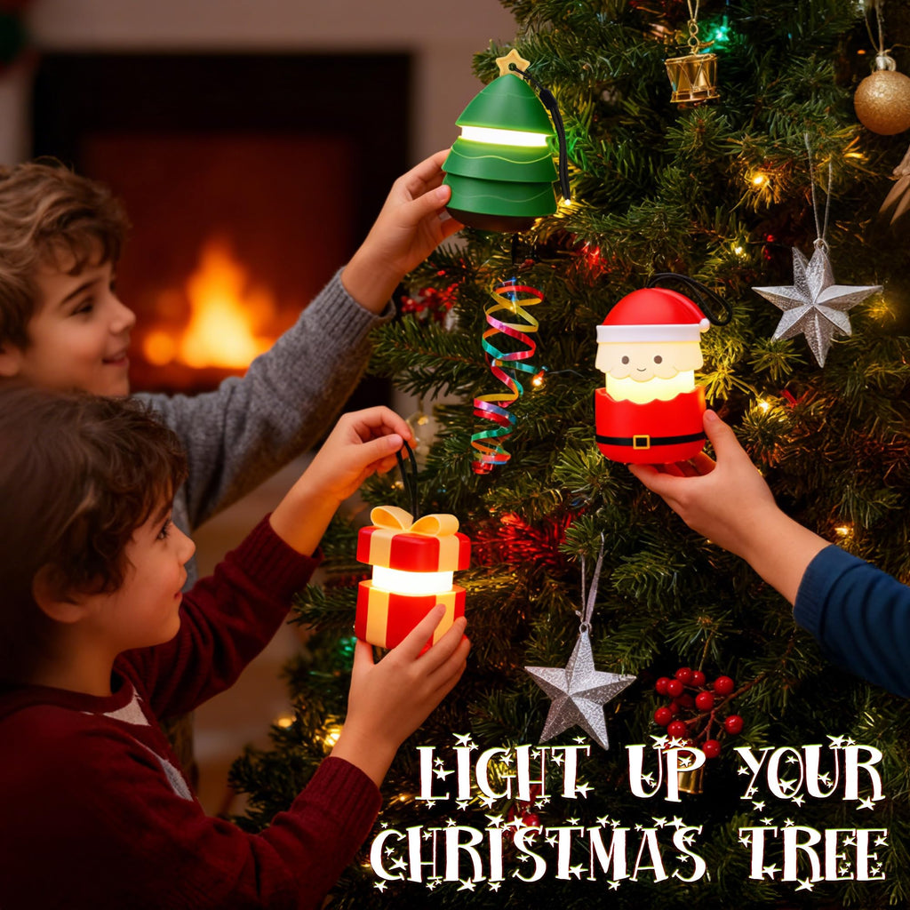 EverBrite 3-Pack Christmas Lantern Set with AAA Batteries, 5 Light Modes