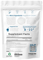 Magnesium Citrate Powder, 2lbs | Unflavored Magnesium Supplement | Relaxation and Nutrient Utilization | Easily Absorbed Formula | Non-GMO, Vegan, Gluten Free