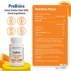 ProBiora Professional Strength Oral Probiotics for Teeth and Gums | Dental Probiotic for Oral Health | Bad Breath Treatment for Adults | Tooth Whitening | ProBiora3 Probiotic Blend | 90 Orange Tablets