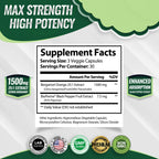 Citrus Bergamot Supplement 1500mg - 25:1 Bergamot Extract to Support Overall Health, Immune System, Potent Antioxidant High Absorption Natural Vegan Non-GMO for Men Women, 90 Capsules