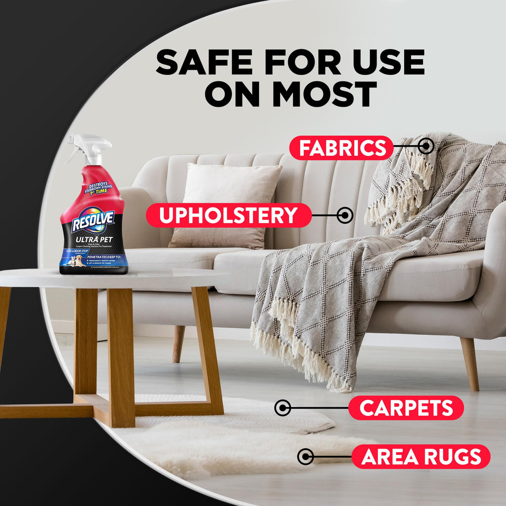Resolve Ultra Pet Carpet Cleaner Spray, Pet Stain Remover, 32oz