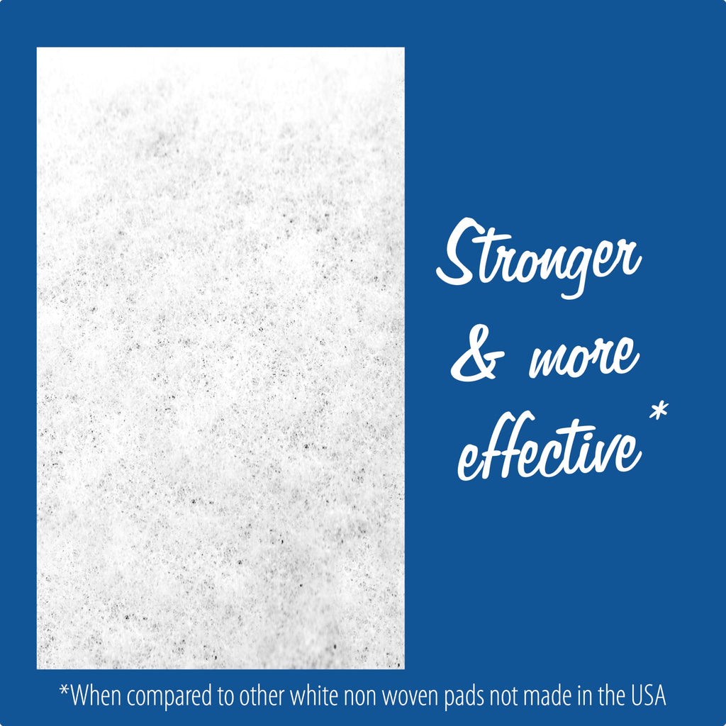 20 Pack of 6 x 9 White Non Scratch Non-Woven Pads for Buffing Cleaning Polishing and Multi Purpose Use in Your Home Workshop or DIY Garage Shop