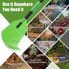 Plastic Leaf Rake - Upgraded Anti-Break Nylon Head,65" Adjustable Outdoor Yard Rakes for Leaves,Grass,Pine Needle,Mulch,Gentle On Lawn Garden - Lightweight for Women,Seniors & Kids,Childs