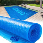 15' x 30' Rectangle Solar Cover for Inground and Above Ground Pools, 12 Mil - Premium Heavy Duty Solar Blanket for Above Ground Pool, Blue - Made in USA
