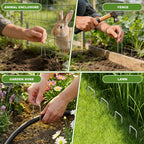 200PCS Garden Stakes Landscape Staples Set with Gasket, 11 Gauge