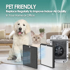 3-Set Alexapure Breeze Filter Replacement AP-B103 and AP-B104 Compatible with Alexapure Breeze Air Purifier AP-B102 and 3049, 3x True High-Efficiency Filter & and 3x Activated Carbon Filter AP-B104