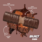 BUILT Bar Puff Protein Bars - Brownie Batter - 17g Protein Snack Bars with Collagen - Calorie Conscious & Gluten Free - 12 Count