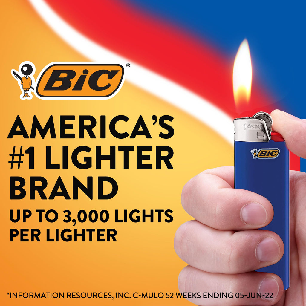 BIC Maxi Pocket Lighter, Special Edition Vacation Collection, Assorted Unique Lighter Designs, 8 Count Pack of Lighters