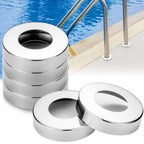 TonGass (6-Pack) Stainless Steel Pool Ladder Escutcheon Plates Fits 1.9" Inner Diameter Tubing Compatible with Inground Above Ground Pool Handrail Ladders Covers Rings