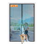 MAGZO Magnetic Screen Door, Fit Door Size 38 x 99 Inch, Actual Screen Size 40" x 100" Heavy Duty Mesh Curtain with Magnet Closure Black