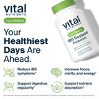Hyperbiotics Vital Nutrients IBS Probiotic | Reduce Symptoms of IBS* | Clinically Studied Vegan probiotic for IBS Relief from Bloating, Gas, Diarrhea, & Abdominal Discomfort* | 30 Capsules