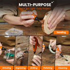 HARDELL Mini Cordless Rotary Tool 4V, 5-Speed Rotary Tool Kit with 42 Accessories, Rechargeable Power Rotary Tool for Engraving, Sanding, Polishing, Drilling, Grinding, Small DIY Crafts