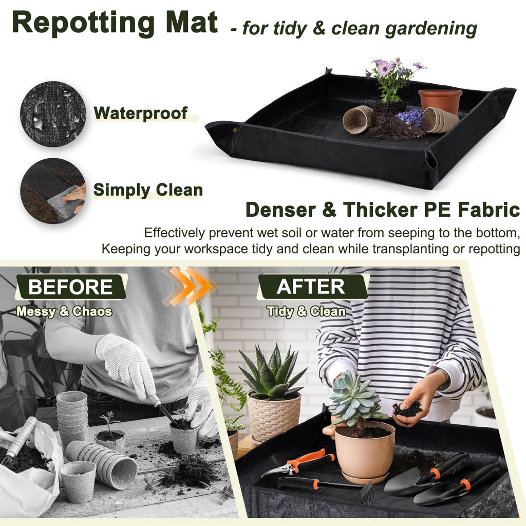 Joyfair Gardening Tools, 12 Pcs Garden Tool Set for Planting & Weeding