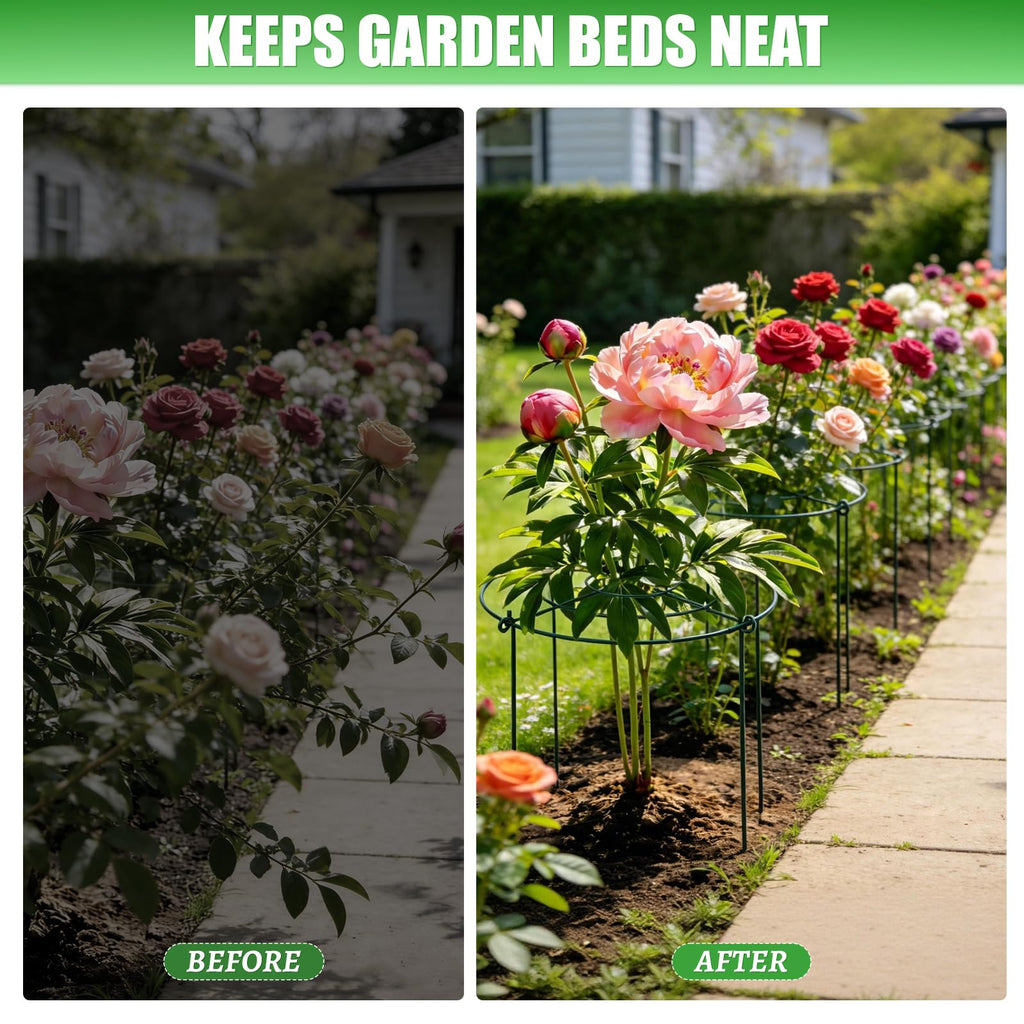8 Pack Peony Cages and Supports, 11.5 x 20 Inch Plant Support Cage Set