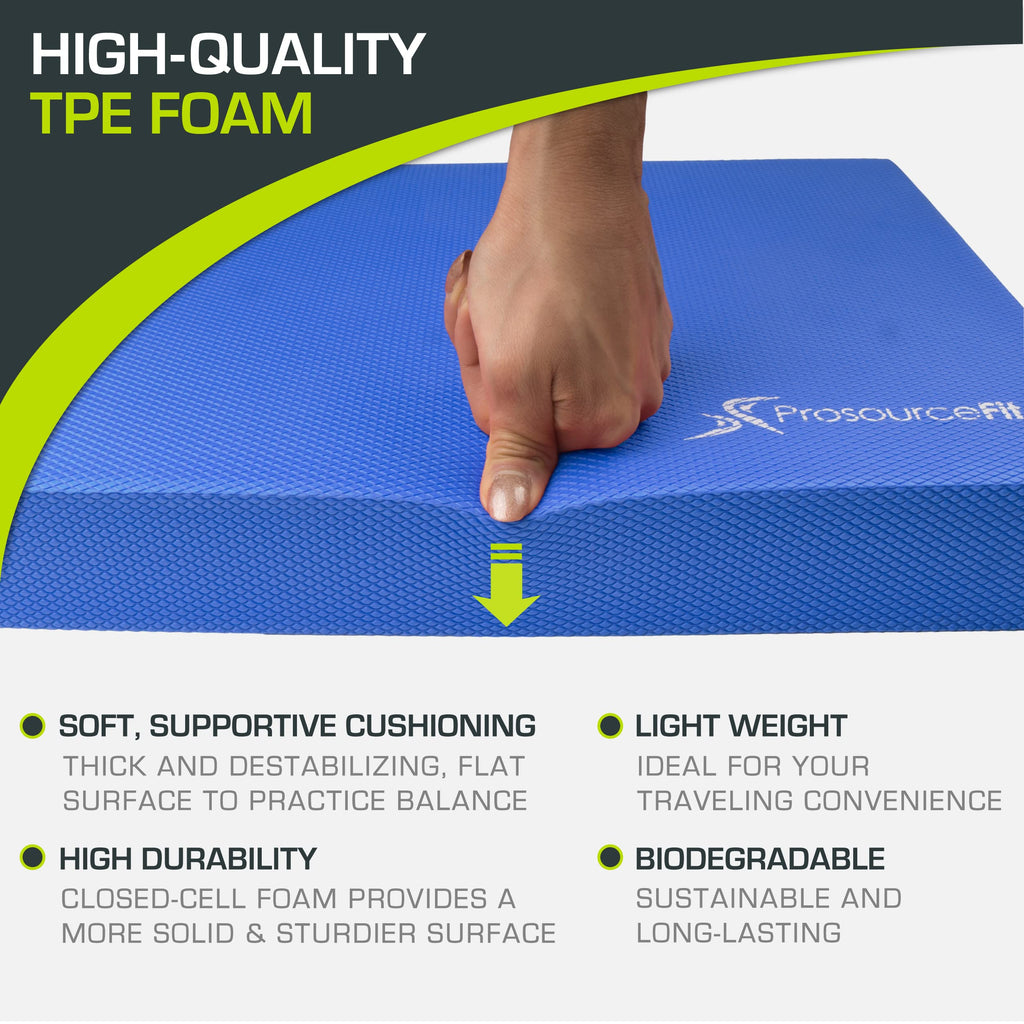 ProsourceFit Exercise Balance Pad, 15.5 x 12.75 in, Blue