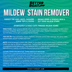 Better Boat Mold and Mildew Stain Remover 1 Gallon for Fabric Vinyl Tile Grout, Removes Mold Stains on Boat Seats Bathroom Shower Patio Furniture Carpet Canvas