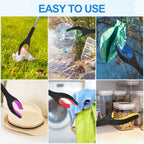 Tottist 6-Piece Heavy-Duty Trash Collection Tool - 32-Inch Lightweight Telescopic Grabber Ergonomic Handle, Non-Slip Grip | Multi-Purpose Mobility Aid for Seniors