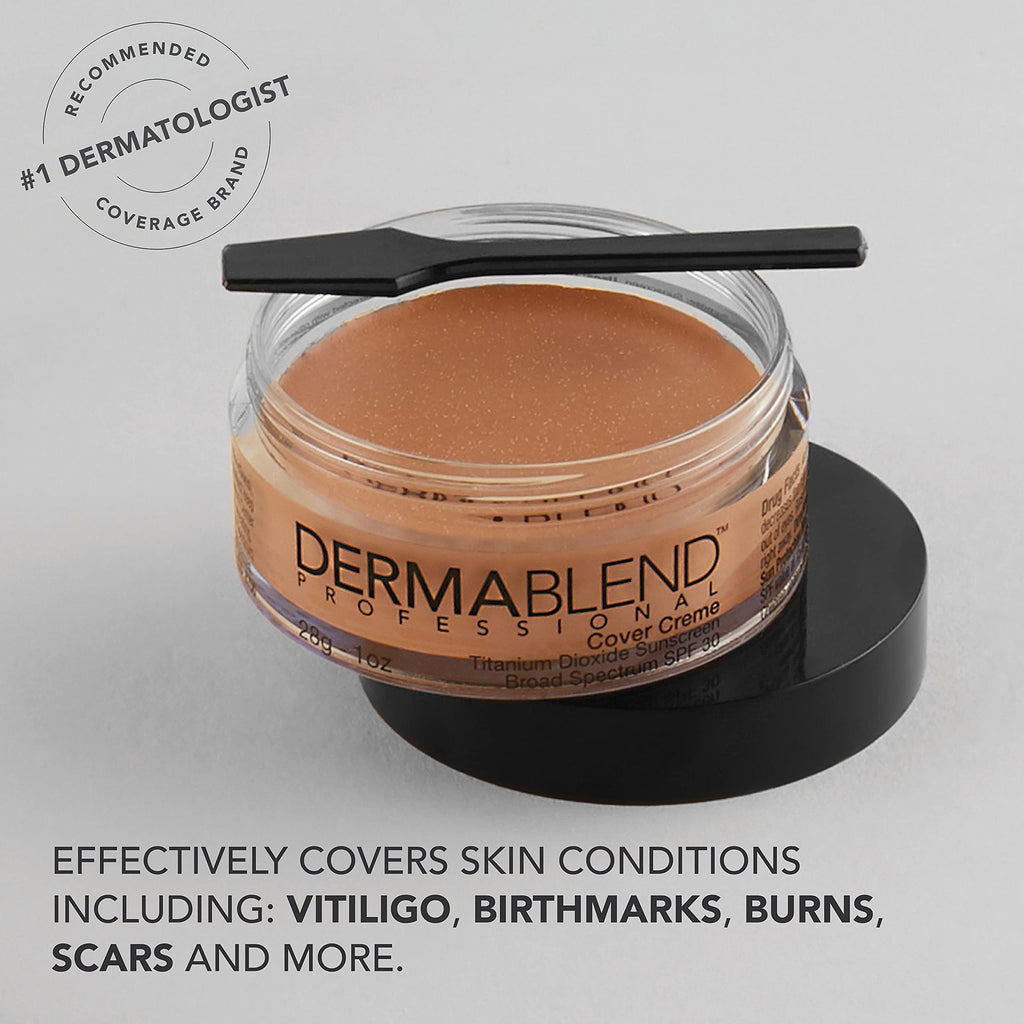 Dermablend Cover Creme High Coverage Foundation with SPF 30, 30N Sand Beige, 1 Oz.