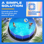 Yankee Pool Liner Pad, 24 Ft Round Puncture Proof Pool Mat, Above Ground Pool Liner Protector Against Tearing, Grass, Under Pool Pad to Prolong Swimming Pool Liner Life