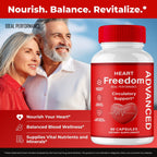 Heart Freedom Capsules, Official HeartFreedom Pills - Energy and Health Maximum Strength, Heart Freedom Circulation Support Capsules, All Natural Glyco Optimizer, Premium Formula Reviews (60 Capsules)