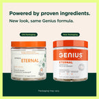 The Genius Brand Genius Eternal - Cellular Repair Supplement for Daily Clarity - Supports Brain Health, Endurance, Energy, Focus, Memory & Vitality - Non-GMO - 60 Veggie Capsules