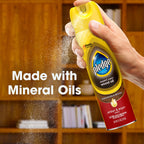 Pledge Moisturizing Wood Oil, Furniture Reviving & Protecting Conditioner and Dusting Spray, Revitalizes Wood, Sealed Leather & Laminate, Made with Mineral Oils - Amber & Argan Scent, 9.7oz, Pack of 3