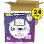 Cottonelle® UltraComfort Toilet Tissue, 3" x 3-7/8", White, 268 Sheets Per Roll, Pack Of 12 Rolls