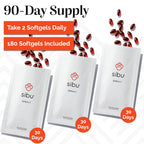 sibu Sea Buckthorn Omega-7 Softgels (90-Day Refill Sachet) – Supplement for Healthy Skin, Hair, Nails and Dryness