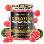 NSF Certified Creatine Gummy - Creatine Monohydrate Gummies for Men & Women, Creatine Monohydrate for Muscle Strength, Muscle Builder, Energy Boost, Pre-Workout Supplement(120 Count)-Watermelon Flavor
