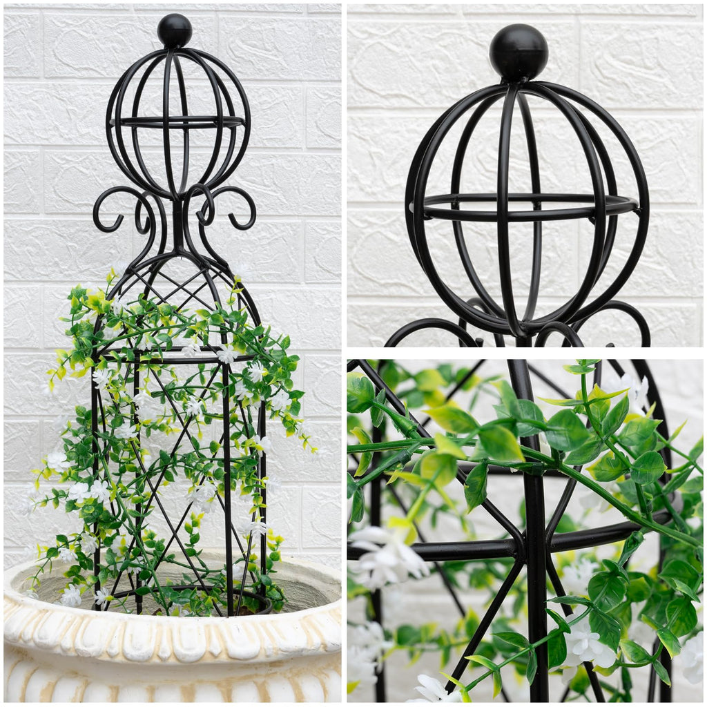 GOOOXIM Metal Garden Obelisk Trellis for Climbing Plants - 27.1"x7.8"