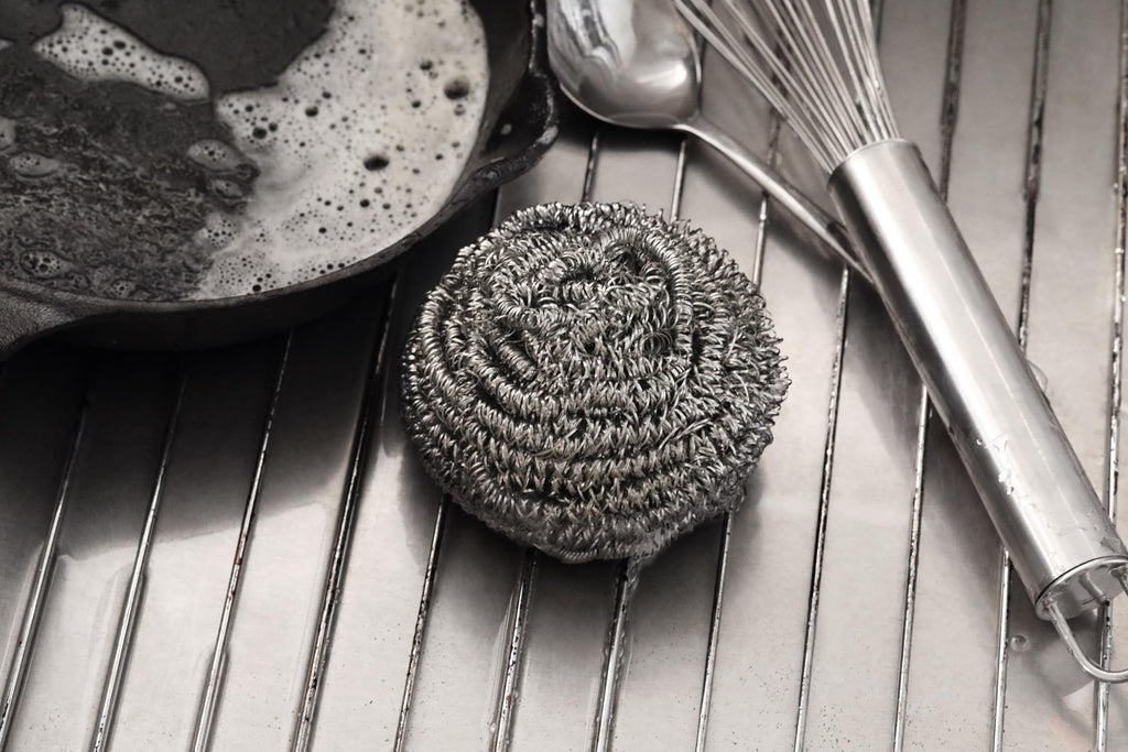New Star Foodservice 54460 Extra Large (50 Grams) Stainless Steel Sponges Scrubbers, Set of 12