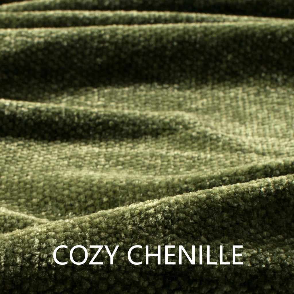 LONG CREATE Chenille Throw Blanket for Couch 50" x 60", Olive Green
