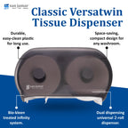 San Jamar Versatwin Tissue Dispenser R3600TBK - 1 Each