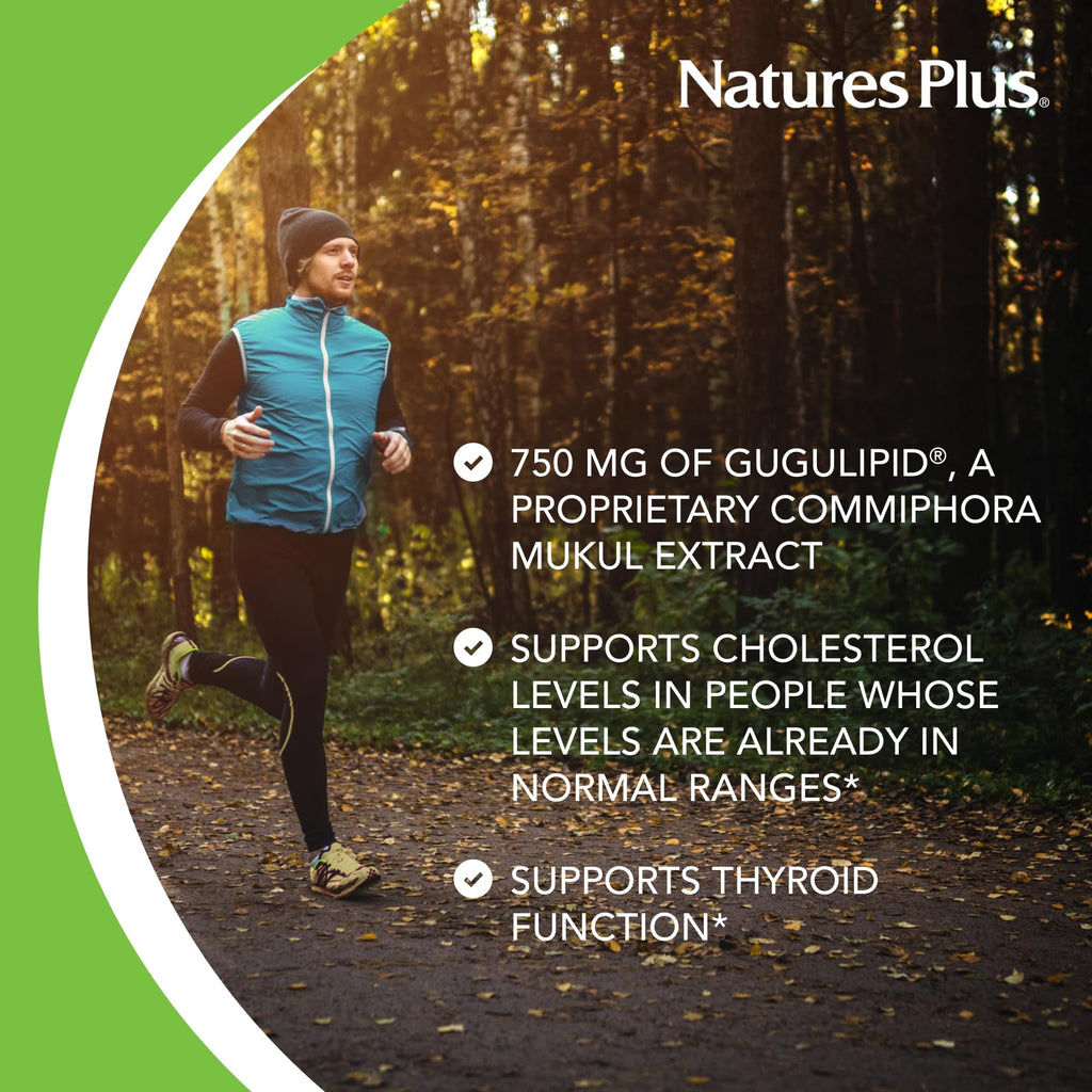 NaturesPlus Herbal Actives Gugulipid - 30 Extended-Release Tablets - Ayurvedic Botanical Supplement - Vegetarian, Gluten Free - 30 Servings