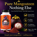 Natural Home Cures Mangosteen Supplement Capsules, Freeze-Dried Pericarp Whole Fruit Rind Powder, Garcinia Mangostana with Xanthones, 515 mg, 2 Bottles, 240 Vegan Capsules (2)