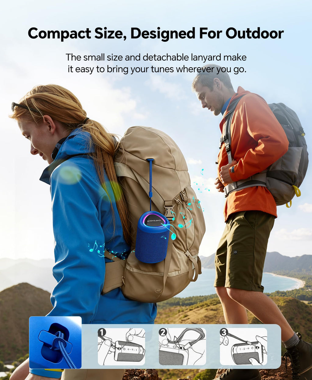 Portable Bluetooth Speaker Gift Ideas: Outdoor Travel Essentials Waterproof
