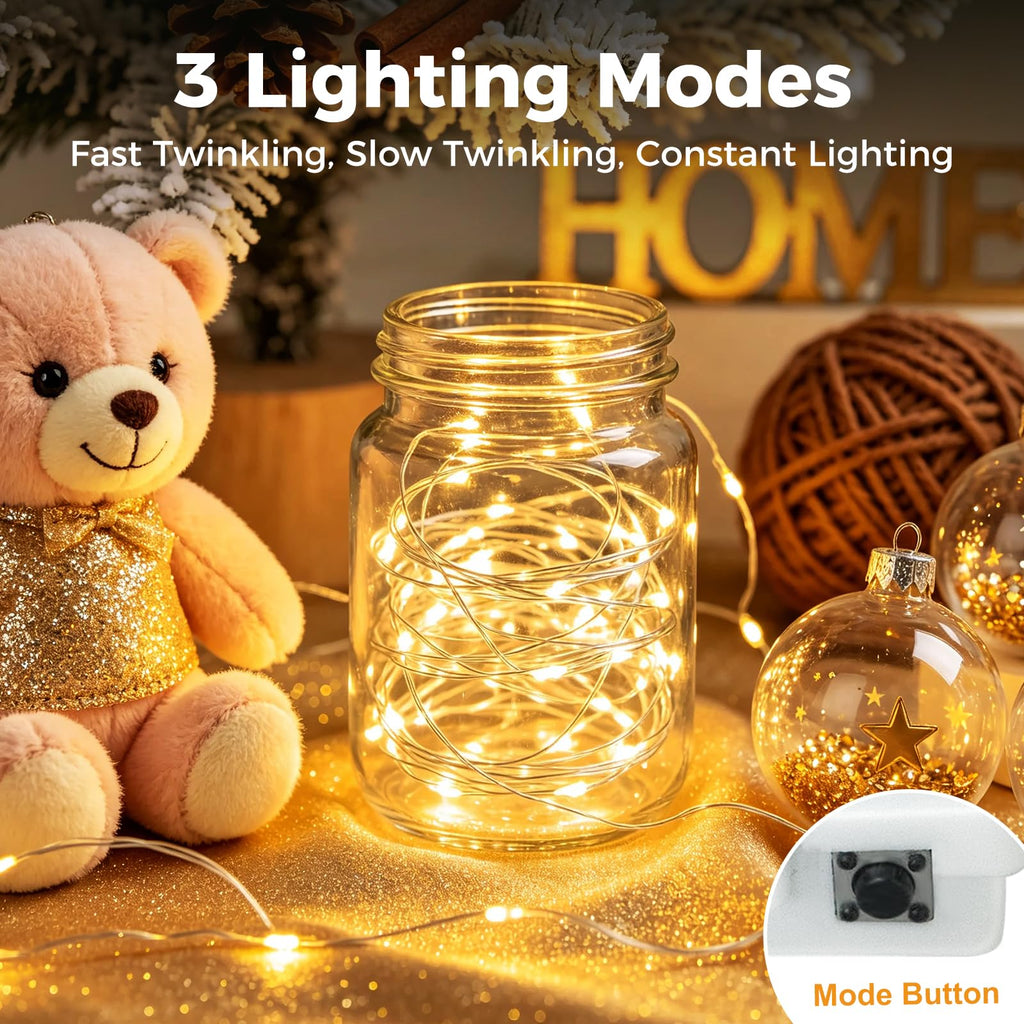 btfarm 30 Pack Fairy Lights Battery Operated Twinkle Lights with 3 Modes