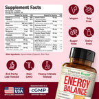 Vanadium with Chromium - Chromium Vanadium Supplement for Caffeine Free Energy and Metabolism Support. With Alpha Lipoic Acid, Cinnamon, Banaba Leaf & Bitter Melon Fruit. Non-GMO. Vegan. 60 Capsules