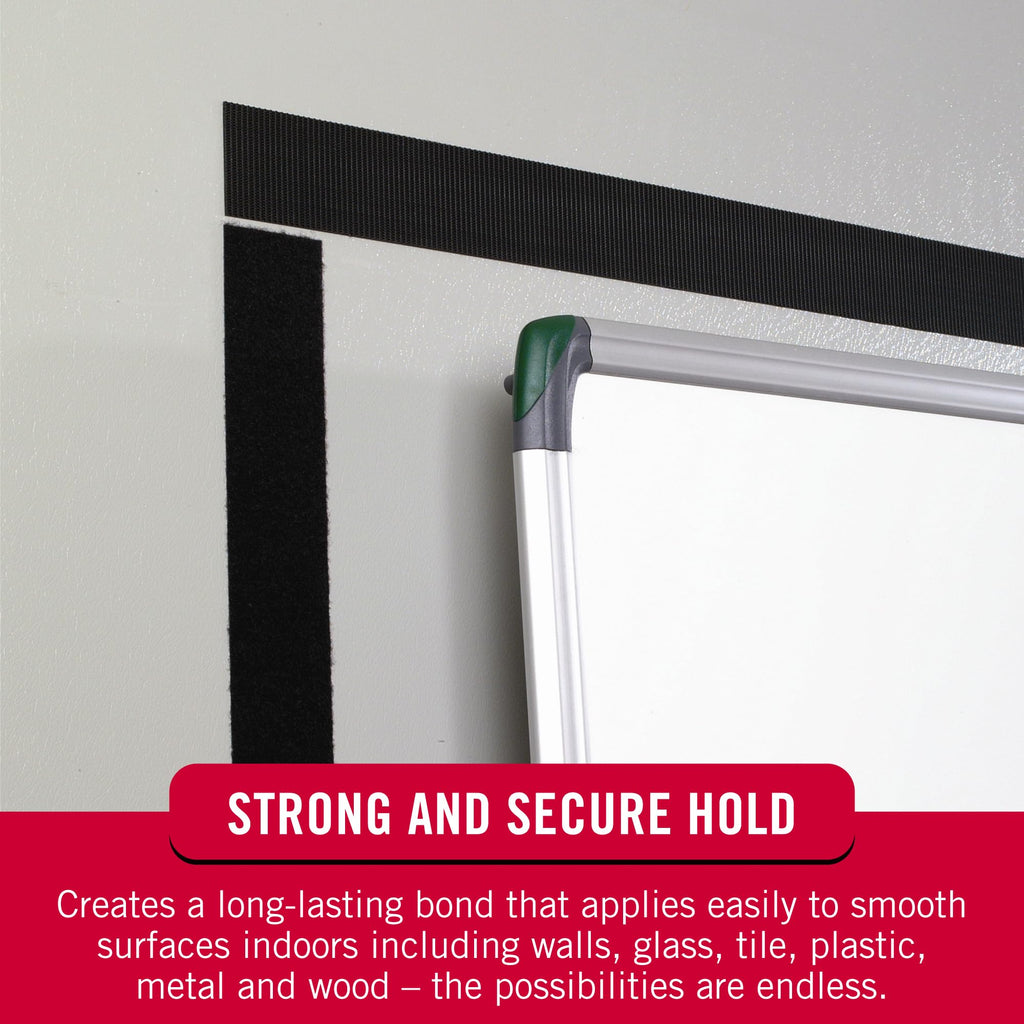 VELCRO Brand 6 Ft x 3/4 in | Sticky Back Tape Roll with Adhesive | Cut Strips to Length | Hook and Loop Fasteners | Perfect for Home, Office or Classroom, White, 90976W