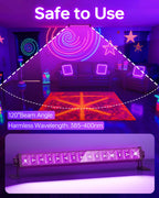 4 Pack LED 42W Black Lights, Blacklight Bars for Glow Party, Halloween