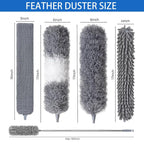 Muxun Dusters for Cleaning - 9Pcs Feather Duster Extendable Pole Up to 100'', Microfibre Feather Duster Bendable Washable Long Duster for Cleaning Ceiling Chandelier High Ceiling Furniture
