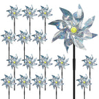 18 Pack Reflective Pinwheels for Yard and Garden,Scare Birds Away for Garden Decor,Bird Scare Devices Deterrent to Scare Birds,Keep Birds Away (Assembly Required)