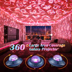 Galaxy Projector for Bedroom, White Noises & Bluetooth Night Light Projector,360° Full Coverage Ceiling Projector Galaxy Light Projector,Remote Timer Night Sky Projector Ocean Light Projector