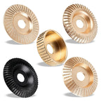 5PCs Angle Grinder Wood Carving Grinding Disc Set | 4" or 4 1/2" Wood Shaping Wheels for Stump Grinders | 5/8 inch Arbor | High-Speed Wood Grinding & Polishing Accessory Kit