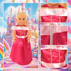 18 inch Doll Clothes Accessories -6Pcs Different Princess Costume Gift Fits All 18 inch American Doll Clothes