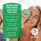 Badger Bug Repellent Tin, Organic Deet-Free Mosquito Repellent with Citronella, Family Friendly Pleasant Smelling Insect Repellent, Easy to Use, 2 oz Tin, 2-Pack