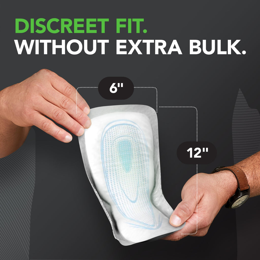 Depend Guards Incontinence Pads for Men, Maximum Absorbency, 168 Count (2 Packs of 84), Packaging May Vary
