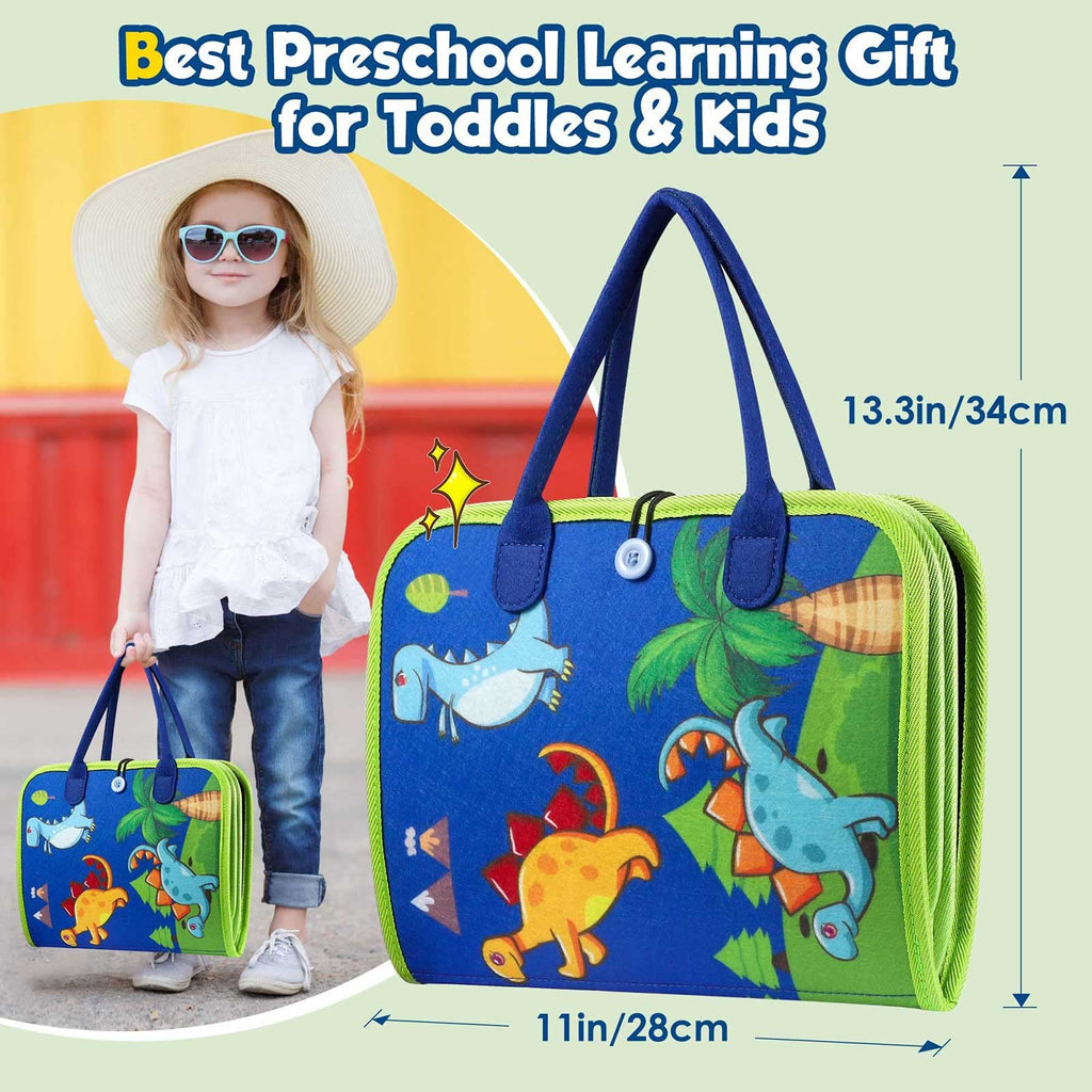 Winblo Toddler Busy Board - Montessori Toys for Toddler Boy Birthday Gift, Educational Learning Sensory Busy Book for Toddler Boys, Toddlers Activities Toy for Airplane Car Travel