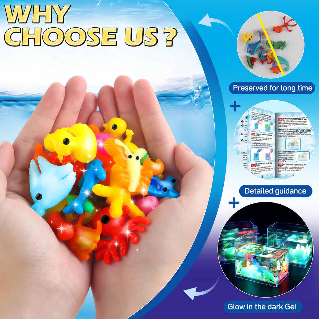 wookidel Magic Gel Water Elf Toy Kit, Aqua Fairy Water Gel Kit for Kids